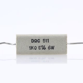 1.0k Ohm 6W 5% axial Zementwiderstand