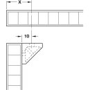 Häfele Eckverbinder Wandverbinder mit Abdeckkappe 18x20mm Kunststoff weiss