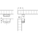 Häfele Korpusverbinder Wandverbinder zum Schrauben 37x15mm braun