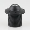 E27 Lampenfassung Thermoplast/Kunststoff schwarz mit Dach und Gewindemantel 250V/4A