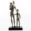 Deko Design Skulptur Figur "Mutter mit Kindern" 26cm Bronze