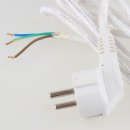 Bügeleisen-Anschlussleitung Kabel 2m mit Schutzkontakt-Stecker