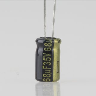 68uF 35V Elko Elektrolytkondensator Radial 105° 6.3x11.2mm