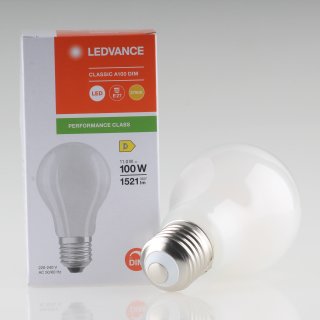 Ledvance E27 LED Filament Leuchtmittel matt 11W=(100W) 230V 1521 lm 2700K warmweiß dimmbar