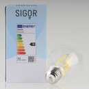 Sigor E27 LED Filament Leuchtmittel klar 11W=(100W) 220-240V 1521 lm 2700K warmweiß dimmbar