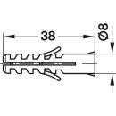 Spiegelaufhänger für Holzplatte mind. 16mm höhenjustierbar 6mm SET (2xSchraube, 2xDübel)