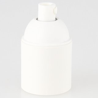 E27 Lampenfassung Thermoplast/Kunststoff weiß mit Zugentlastung 250V/4A