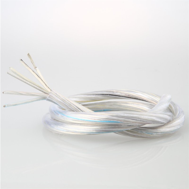 PVC-Lampenkabel transparent 5-adrig mit Stahlseil