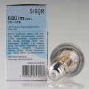 Sigor E27 LED Filament Kopfspiegellampe silber 7W(=50W) 220-240V 680 lm 2700K warmweiß dimmbar