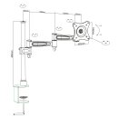 Teleskop-Tischhalter Monitorhalterung bis 69 cm (27 Zoll)