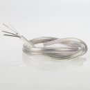 PVC-Lampenkabel Elektro-Kabel Stromkabel transparent 3-adrig 3x0,75mm² mit integriertem Stahlseil als Zugentlastung