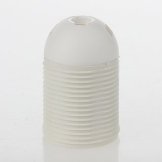 E27 Lampenfassung Thermoplast/Kunststoff weiß mit Gewindemantel 2-teilig M10x1 IG