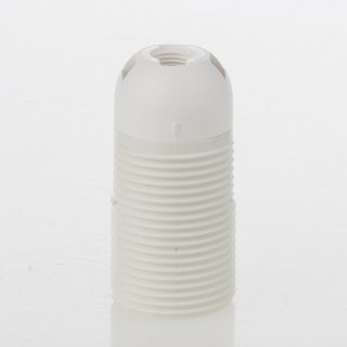 E14 Lampenfassung Thermoplast/Kunststoff weiß mit Gewindemantel 2-teilig M10x1 IG