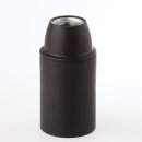 E14 Lampenfassung Thermoplast/Kunststoff schwarz mit Glattmantel M10x1 IG