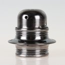 E27 Lampenfassung Metall schwarz-chrom mit 2 Schraubringe 250V/4A
