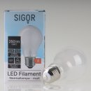 Sigor E27 LED Filament Leuchtmittel matt 2,5W=(25W)...