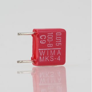 0.015uF 100V Wima MKS4 Folienkondensator rot Rastermaß 7,5mm