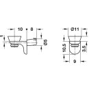 Häfele Bodenträger für Glasböden zum Einstecken in 5mm Bohrloch mit breiter Kunststoffauflage