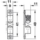 Häfele Ideal-Schnäpper Doppel-Kugelschnäpper Messing 49mm zum Schrauben