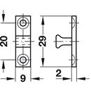 Häfele Ideal-Schnäpper Doppel-Kugelschnäpper Messing 49mm zum Schrauben