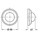 Häfele Türstopper Wandtürstopper 56mm zum Schrauben Messing poliert