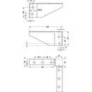 Häfele Winkelverbinder Winkelbeschlag aus Stahl verzinkt 125x54mm