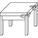 Häfele Winkelverbinder Winkelbeschlag aus Stahl verzinkt 125x54mm