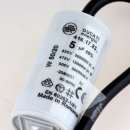 5uF 450V Anlaufkondensator Betriebskondensator Motorkondensator mit Kabel spritzwassergeschützt