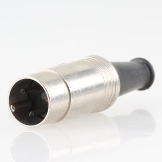 DIN-Stecker Metall 2 polig mit Knickschutz